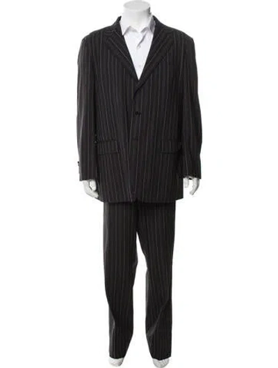 Pre-owned Etro Striped Two-piece Suit In Black