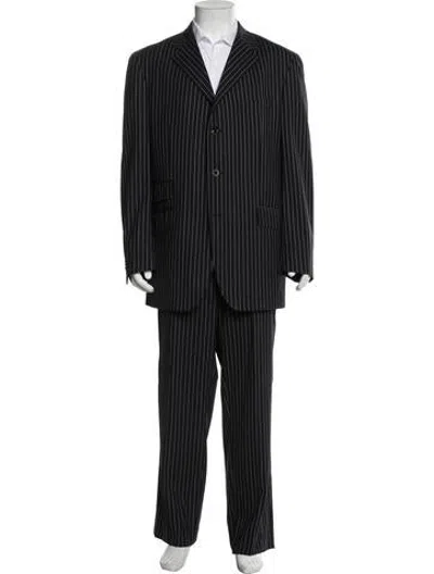 Pre-owned Etro Striped Two-piece Suit In Black