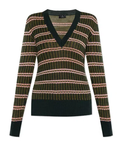 ETRO WOOL-BLEND JACQUARD SWEATER