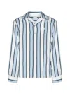 Etro Embroidered Viscose Blend Shirt In Blue