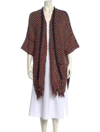 Pre-owned Etro Striped V-neck Sweater In Neutral