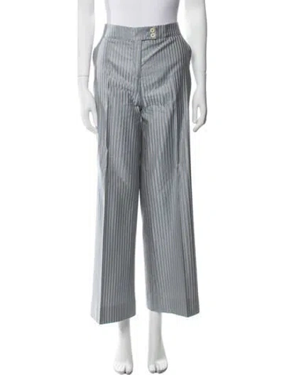 Pre-owned Etro Striped Wide Leg Pants In Blue