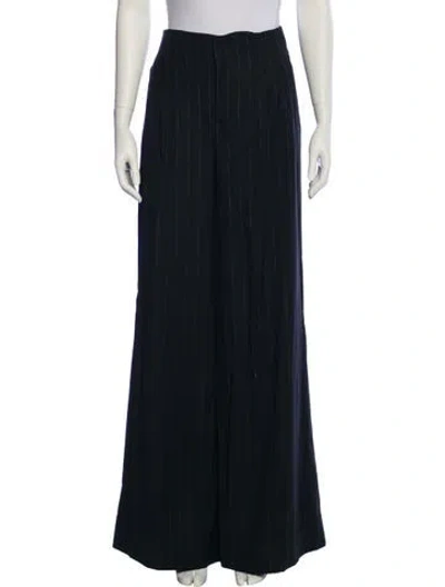 Pre-owned Etro Striped Wide Leg Pants In Blue