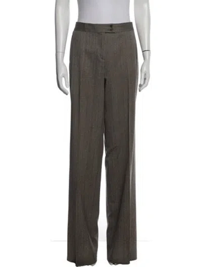 Pre-owned Etro Striped Wide Leg Pants In Neutral