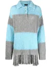Etro Women's Striped Wool Blend Polo Shirt