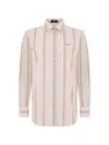 Etro Striped-pattern Buttoned Shirt In Neutral