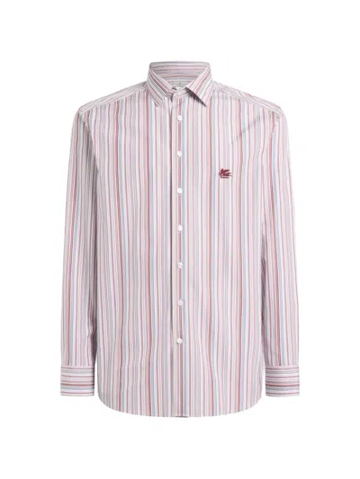 Etro Striped-pattern Cotton Shirt In Multi