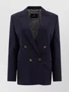 Etro Double-breasted Cotton-elastane Jacket With Paisley Lining