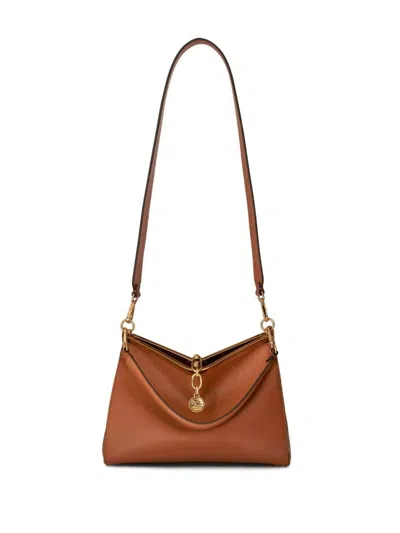 Etro Structured Leather Clutch Bag In Brown