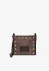 Etro Stud-embellished Paisley Crossbody Bag In Multicolor