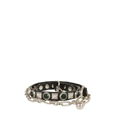 Etro Studded Chain Belt In Black