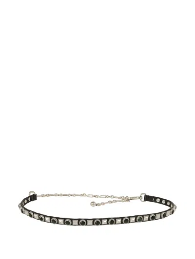 Etro Studded Leather Belt In Black