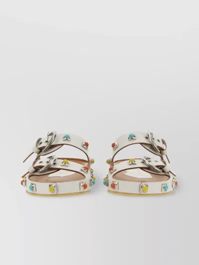 Etro Studded Leather Flat Sole Sandal