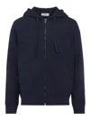 Etro Zipped Hoodie Sweatshirt In Blue