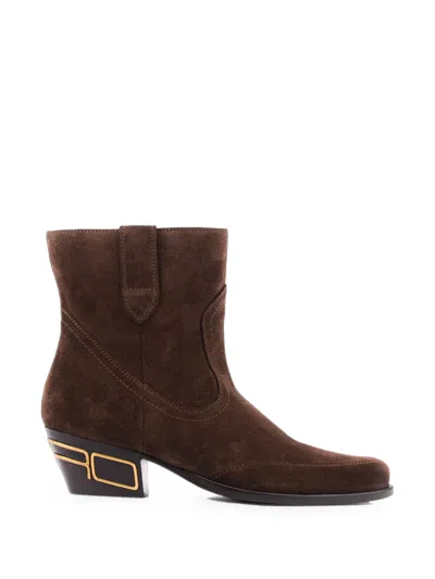 Etro Stiefeletten Aus Wildleder In Multi
