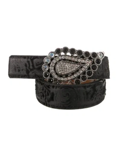 Pre-owned Etro Suede Belt In Black