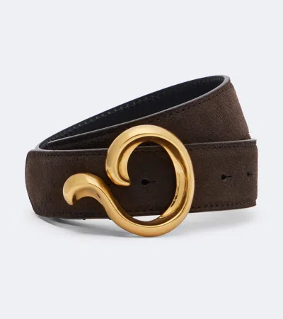 Etro Suede Belt In Brown