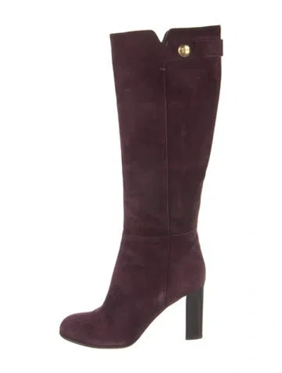 Pre-owned Etro Suede Boots In Burgundy