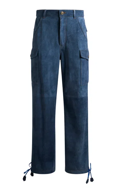 Etro Suede Cargo Pants