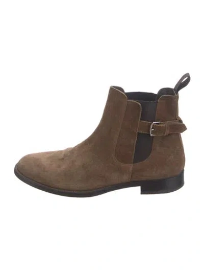 Pre-owned Etro Suede Chelsea Boots In Brown