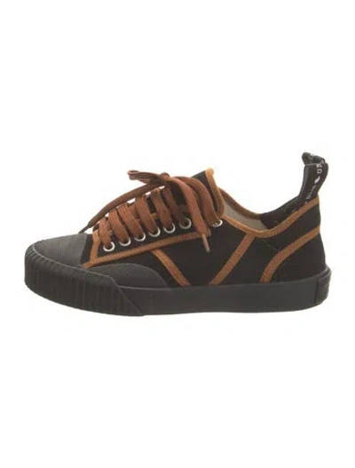 Pre-owned Etro Suede Colorblock Pattern Sneakers In Brown