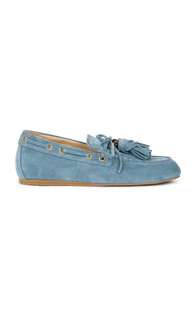 Etro Suede Fondo Boat Shoes In Multi