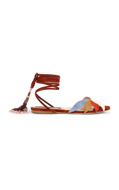 Etro Suede Fondo Sandal In Multi