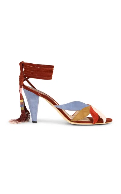 Etro Suede Fondo Sandal In Multi