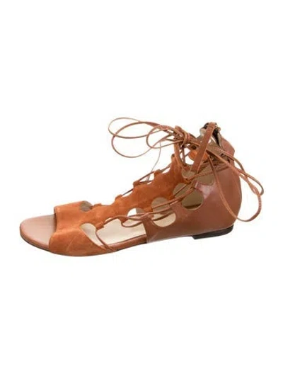 Pre-owned Etro Suede Gladiator Sandals In Brown
