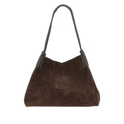 Etro Suede Leather Small 'libra' Shopping Bag