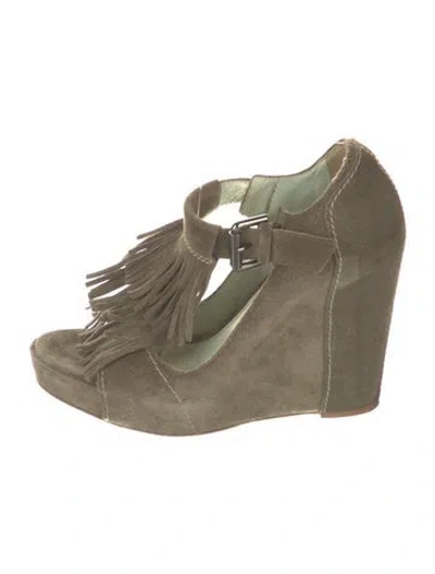 Pre-owned Etro Suede Sandals In Green