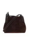 Etro Suede Shoulder Bag In Brown