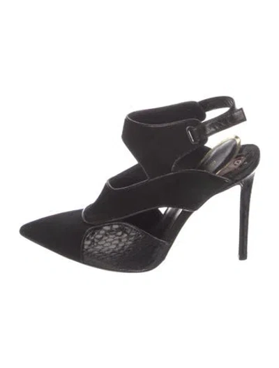 Pre-owned Etro Suede Slingback Pumps In Black