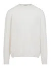 Etro Cashmere Knitted Crewneck Sweater With Long Sleeves In White