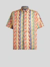 Etro Summer Shirt With Multicoloured Motif, Multicolour, Size S In Multicolour