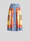 Etro Summer Skirt, Woman, Yellow, Size 46 In Yellow