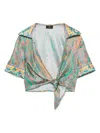 Etro Summer Top With Multicolored Paisley Print In Multicolour