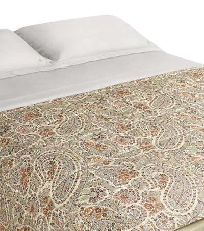 Etro Super King Amalia Quilted Bed Spread In Neutral
