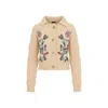 Etro Embroidered Cable-knit Wool And Cashmere-blend Cardigan In Neutral
