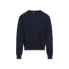 Etro Blue Sweater With Paisley Print In Cotton-wool Blend In Blue