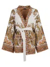 Etro Long-sleeved Knitted Cardigan In Multi