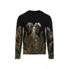 Etro Metallic Jacquard Crewneck Sweater In Black