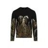Etro Metallic Jacquard Crewneck Sweater In Black