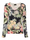 Etro Floral-print Knitted Jumper In Black