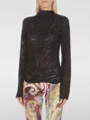 Etro Roll-neck Jacquard Sweater In Schwarz