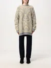 Etro 'paisley' Crew Neck Oversized Jacquard Sweater In Grau