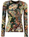 Etro Jersey Top In Green