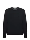 Etro Wool Sweater With Embroidered Monogram In Black