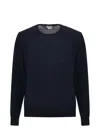 Etro Wool Sweater With Embroidered Monogram In Blue