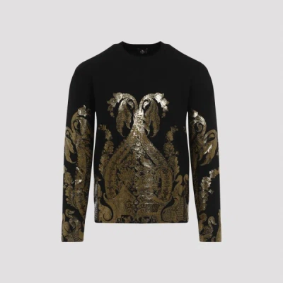 Etro Sweater Lamina Gold 40 In Black